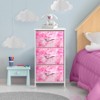 Sorbus Nightstand with 3 Drawers - Steel Frame, Wood Top & Easy Pull Fabric Bins - Perfect for Home, Bedroom, Office & College Dorm - 2 of 4