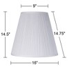 Springcrest Finish Medium Mushroom Pleated Lamp Shade 9" Top x 16" Bottom x 14.5" High x 14.75" Slant (Spider) Replacement with Harp and Finial - 4 of 4