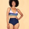 Lands' End Women's UPF High Waist Full Coverage Tummy Control Bikini Bottom - 3 of 3