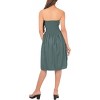 LA LEELA Women's House Daily Routine Evening Wear Holiday Backless Casual Smocked Mini Dress Tube Top Strapless Dresses for Women - 4 of 4