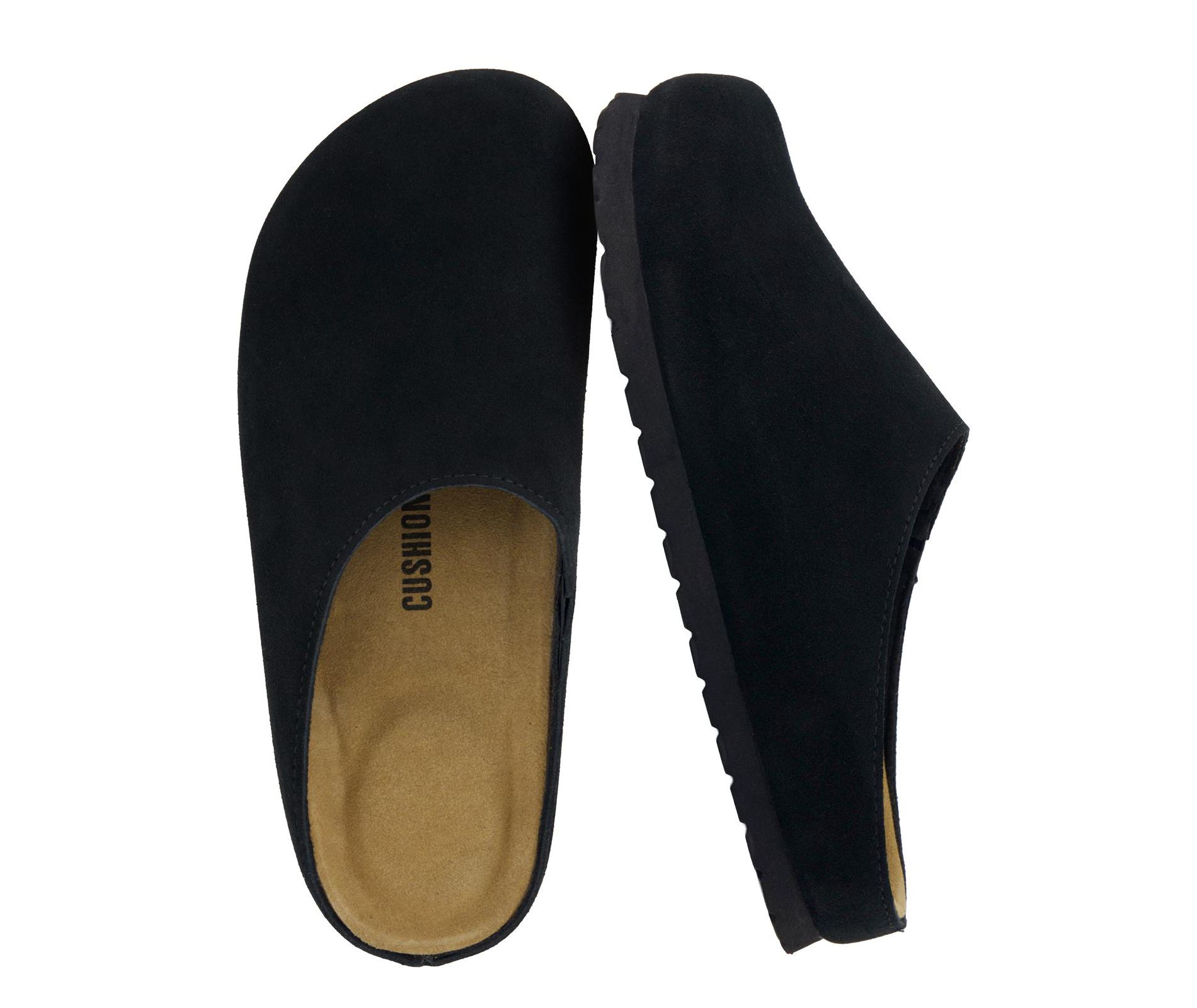 CUSHIONAIRE Lute Genuine Suede Clogs for Women Indoor and Outdoor – Comfortable Slip On Womens Clogs with Cushioned Footbed