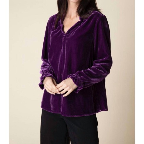 Women's Velvet Pullover Top - habitat - image 1 of 4