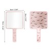 Unique Bargains Eyelash Pattern Square Handheld Mirrors 1 Pc Translucent Pink - 2 of 3
