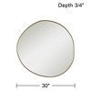 Possini Euro Design Rorschach Uneven Round Vanity Wall Mirror Modern Champagne Frame 30" Wide for Bathroom Bedroom Living Room Office Entryway House - 4 of 4