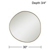 Possini Euro Design Rorschach Uneven Round Vanity Wall Mirror Modern Champagne Frame 30" Wide for Bathroom Bedroom Living Room Office Entryway House - image 4 of 4