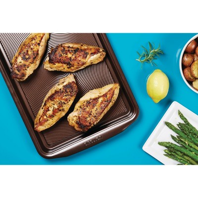 Chocolate Brown Nonstick Aluminum Cookie Sheet Set