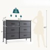 Fontoi Dressers, Tall Dresser with Wood Top, Storage Tower for Bedroom Entryway Hallway, Gray, 13.8"*30"*38.2" - 2 of 4
