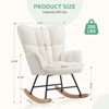 Musment Teddy Upholstered Glider Rocker with High Backrest, Reading Chair Modern Rocking Accent Chairs Glider Recliner for Living Room - 4 of 4