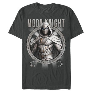 Men's Marvel: Moon Knight Hieroglyph Frame Evil Beware T-Shirt - 1 of 4