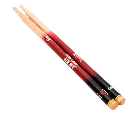 Woodrow Guitars NBA Collectible Drum Sticks Miami Heat 5A