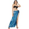 LA LEELA Women's Swimwear Sarong Wrap Cover up Wraps One Size Navy Fish - 2 of 4