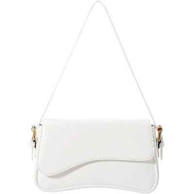 Shoulder Bag for Women Y2K Trendy Purse Vegan Leather Hobo Handbags Clutch Saddle Bag with 2 Removable Strap