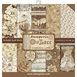 Stamperia Double-Sided Paper Pad 12"X12" 10/Pkg-Old Lace, 10 Designs/1 Each