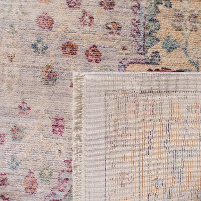 Elegant Gray Hand-Knotted Illusion Area Rug with Viscose Sheen