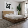 Nexera Queen Marconi Headboard Brown Oak: Engineered Wood with Side Storage Shelves - 4 of 4