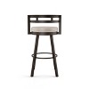 Amisco Render Upholstered Counter Height Barstool Cream/Dark Brown: Faux Leather, Steel Frame, 26" Seat - 4 of 4