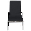 vidaXL Sun Lounger with Footrest PE Rattan Gray - 3 of 4