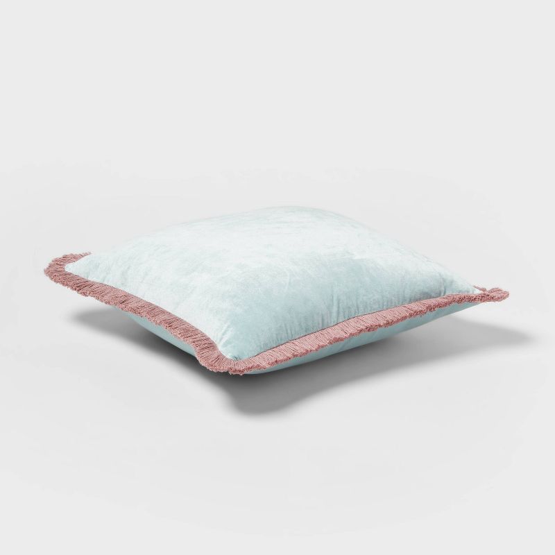 Boho Velvet Contrast Fringe Dec Pillow Square - Threshold™, 3 of 5