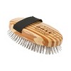 Bass Pet Brushes Style & Detangle Pet Brush with 100% Premium Alloy Pin Pure Bamboo Handle Palm Style Striped Bamboo - 4 of 4