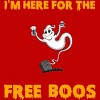 Men's Design By Humans I'm Here For The Free Boos Funny Halloween Ghost Shirt By Galvanized Tank Top - 2 of 3