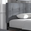Allewie King Upholstered Bed Frame/4 Storage Drawers/Adjustable Headboard/Square Stitched Button Tufted/wooden Support/Easy Assembly/Light Grey - 2 of 4