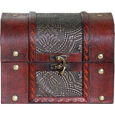 Brynnberg Treasure Wooden Chest With Lock, Alessia : Target