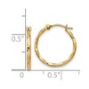 Black Bow Jewelry 1.5mm, 14k Yellow Gold Twisted Round Hoop Earrings, 15mm (9/16 Inch) - 4 of 4