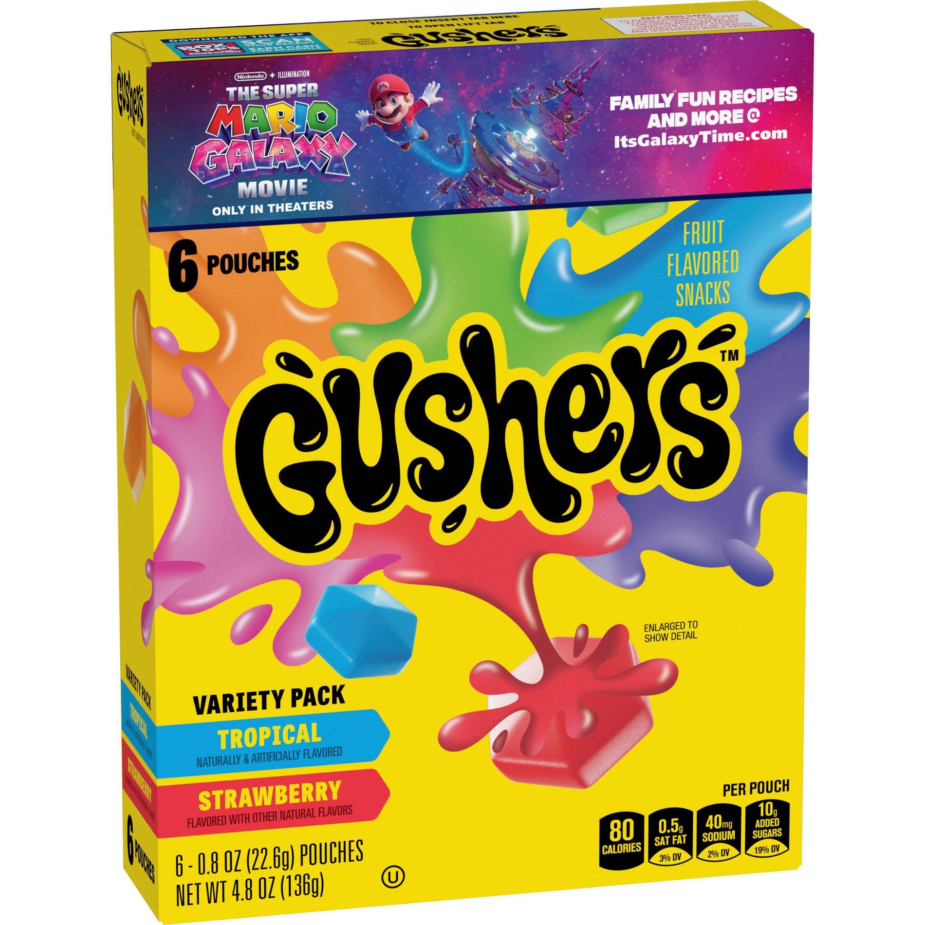 Fruit Gushers Fruit Flavored Snacks Variety Pack - 4.8oz/6ct