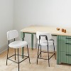 2pc 24" Upholstered with Metal Base Counter Height Barstool Cream Boucle - Room Essentials™ - 2 of 4