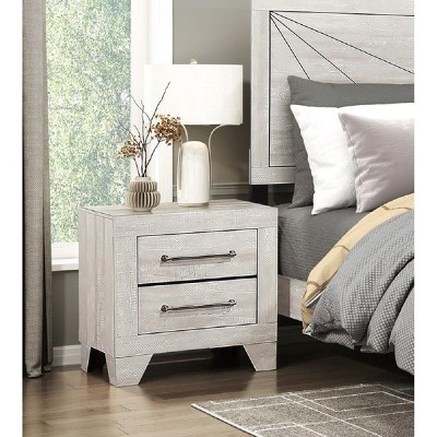 HDZNVF Contemporary Gray Oak Finish Nightstand