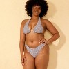 Women's Geo Print High Leg Medium Coverage Bikini Bottom - Shade & Shore™ Black/Cream - 4 of 4