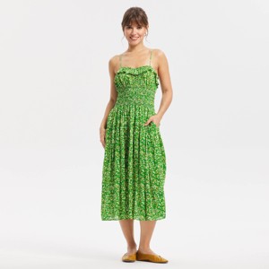 universal thread green floral dress Universal Thread Green Floral Dress