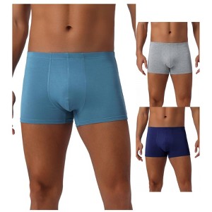INSPIRE CHIC Men's 3 Pack Underwear Regular Fit Soft Comfortable Boxer Briefs - 1 of 4