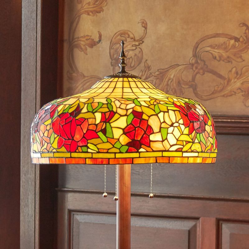 63.75&#34; Celeste Tiffany Style Stained Glass Floor Lamp - River of Goods, 3 of 13