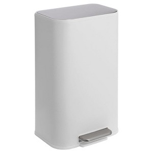 Bathroom Trash Can, Stainless Steel Garbage Can with Lid & Inner Bucket, Recycling Bin for Home Batbroom Office Living Room - 1 of 4