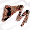 Anna-Kaci Women's Paisley Print Tie Waist Scarf Belt with Asymmetrical Draped Hem and Boho Wrap Design 94.5 - Red - 3 of 4