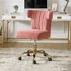 Puvis Upholstered Task Desk Chair Adjustable Swivel Home Office Chair  | Karat Home - 3 of 4