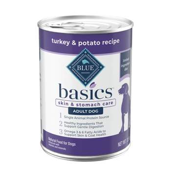 Blue Buffalo Basics Skin & Stomach Care Grain Free Natural Adult Wet Dog Food with Turkey - 12.5oz