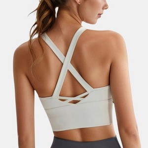 Anna-Kaci Active Women's Crisscross Back Sports Bra with Wide Elastic Band and Supportive Straps for Activewear - 1 of 4