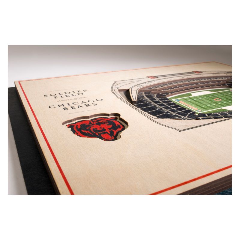 NFL Chicago Bears 5-Layer Stadiumviews 3D Wall Art, 3 of 6