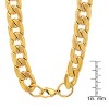 Steeltime Men's stainless steel accented 10mm Cuban chain link necklace. Color Options: Silver, Gold - 3 of 4