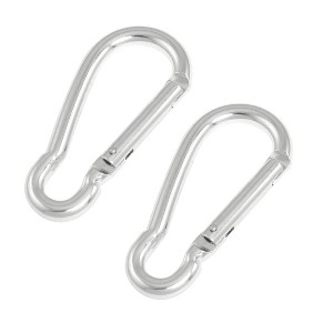 Unique Bargains Aluminum Lightweight Spring Loaded Keyring Buckles Carabiners 3 x 1.4 x 0.3 Inch 2 Pcs - 1 of 4