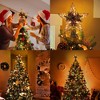 Aoibox 11 inch Vine Rattan Star Christmas Tree Topper with 10 Warm Lights UL Certified Fits Most Trees for Indoor Holiday Decor 1 Piece - 4 of 4