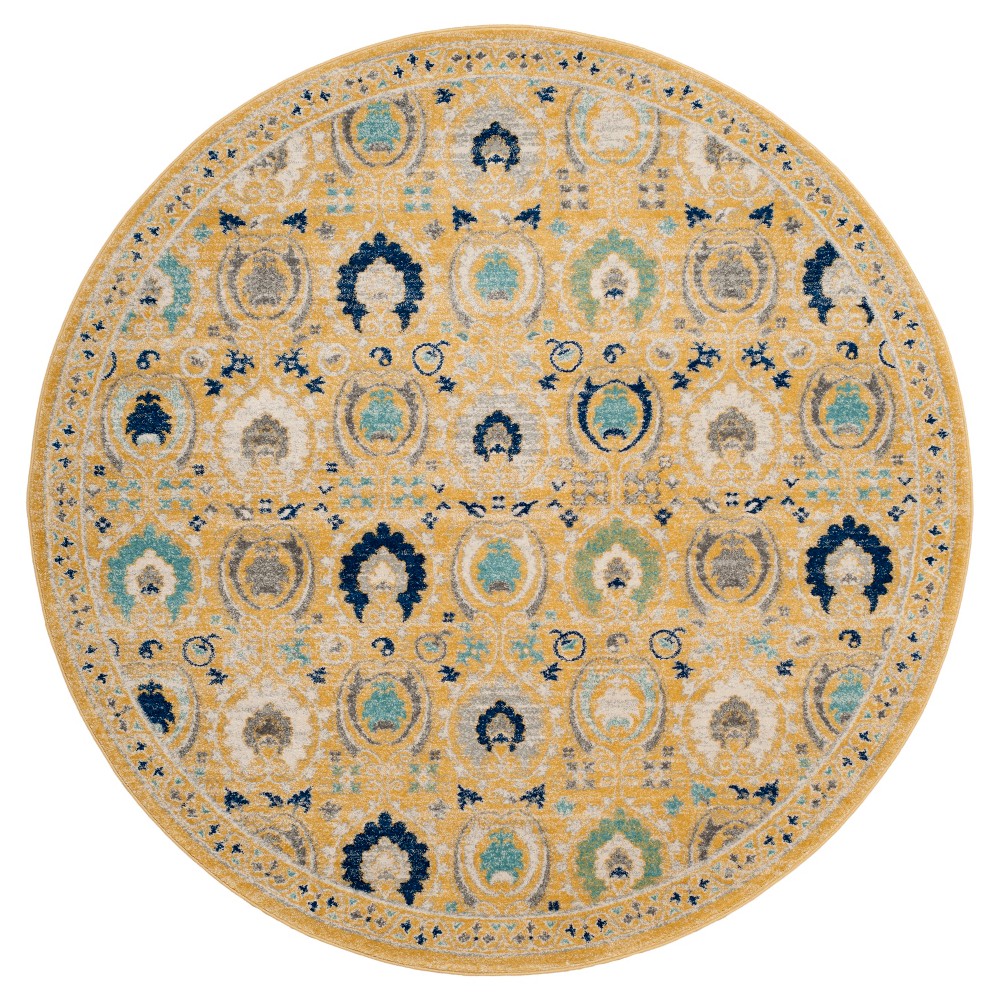 Evoke Rug - Gold/Ivory - (6'7inx6'7in Round) - Safavieh