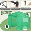 EAGLE PEAK 8'x8' Instant Pop-up Greenhouse, Roll-Up Zipper Doors and Side Windows - 4 of 4
