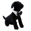 Doggie Design White Collar with Black Satin Bow Tie - 2 of 3