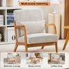 Kumasinova Modern Accent Chair,Living Room Chair with Pillow,Upholstered Armchair Reading Chair for Bedroom,Balcony,Solid Wood Frame - 4 of 4