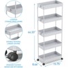 YIGII  5-Tier Rolling Cart, Bathroom Storage Organizer Utility Cart, Mobile Shelving Unit Slide Out Shelves for Kitchen Living Room - 2 of 4