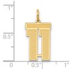Black Bow Jewelry 14k Yellow Gold, Jersey Collection, Medium Number 11 Pendant - 2 of 3