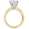 Pompeii3 3.06Ct 14k Gold Two Tone Certified Lab Created Heart Cut Diamond Engagement Ring - Size 6.5 - 2 of 4